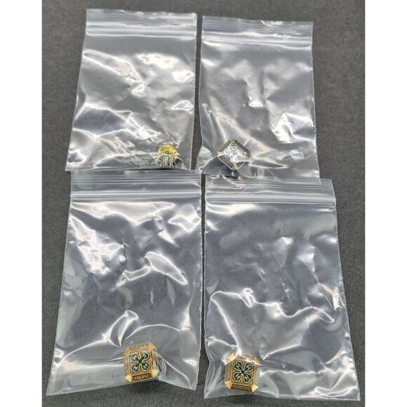 Vintage 4H Pins Lot of 4 Clutch Back Gold and Silver Tone New Fifth Sixth Clover - Picture 5 of 5